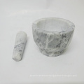 Natural Grey Marble Mortar and Pestle